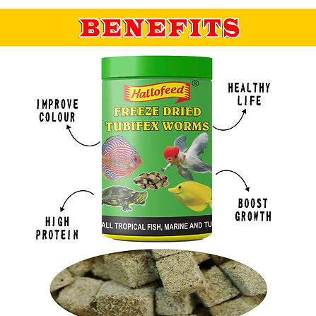 Hallofeed Freeze dried Tubifex Worms 40 gms