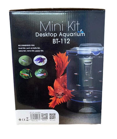 DoPhin Round Mini Tank BT-112 (5.2 L) with LED Light and submersible Filter