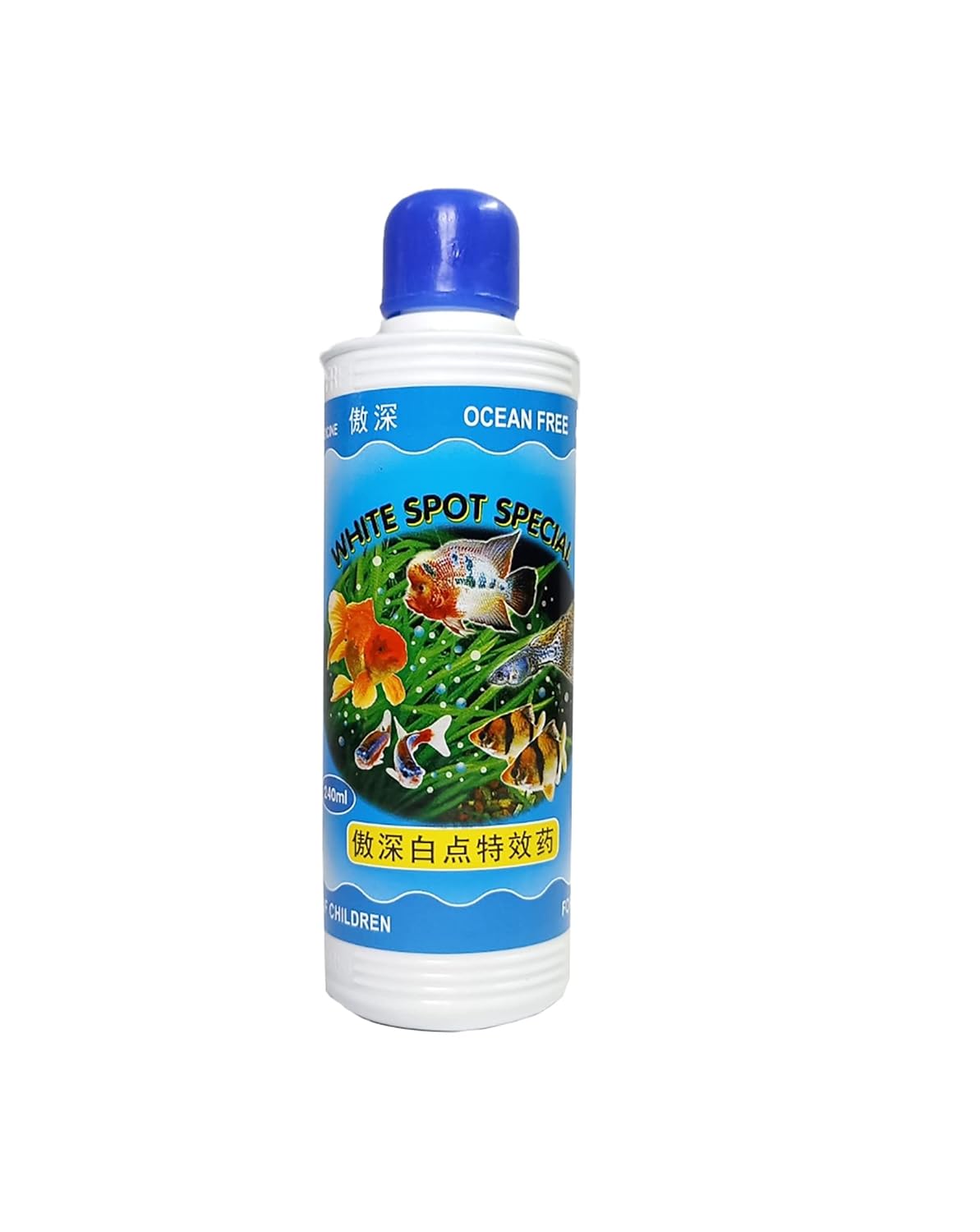 Ocean Free White Spot Solution 240ml | Aquarium Fish Care Liquid for Clear & Healthy Tanks | Safe for Freshwater & Marine Fish