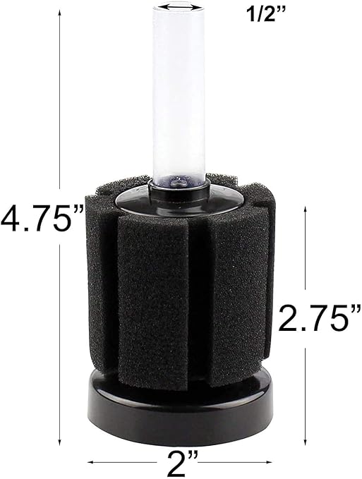 Aquarium Sponge Filter | Powerful Bio Filtration, Quiet Air-Driven Filter for Betta, Goldfish, Shrimp & Nano Tanks
